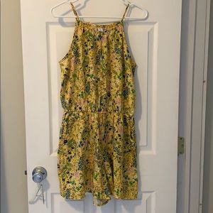 Yellow floral romper